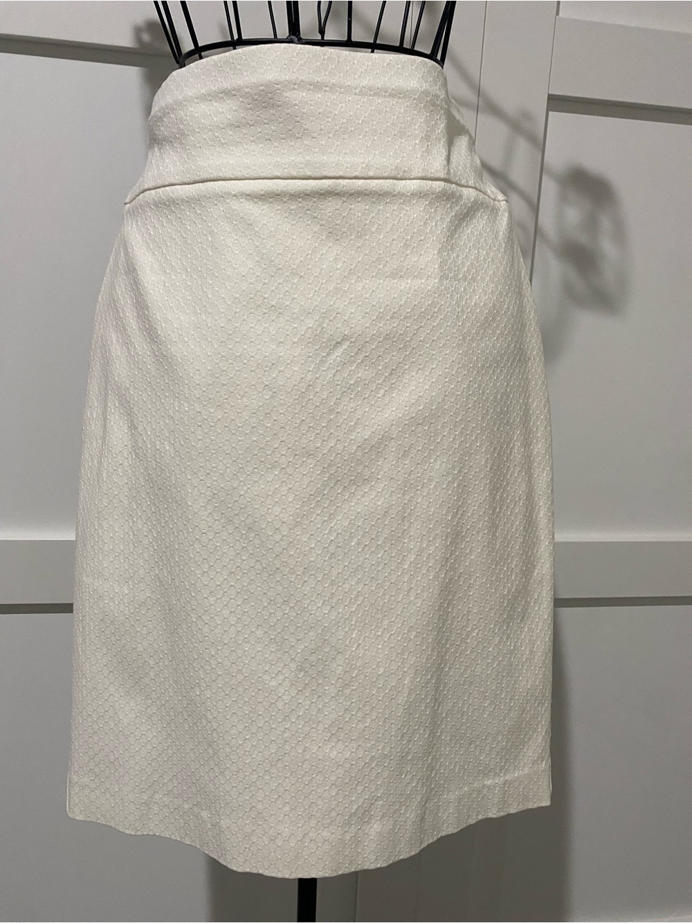 Maurices Ivory Textured pencil Skirt